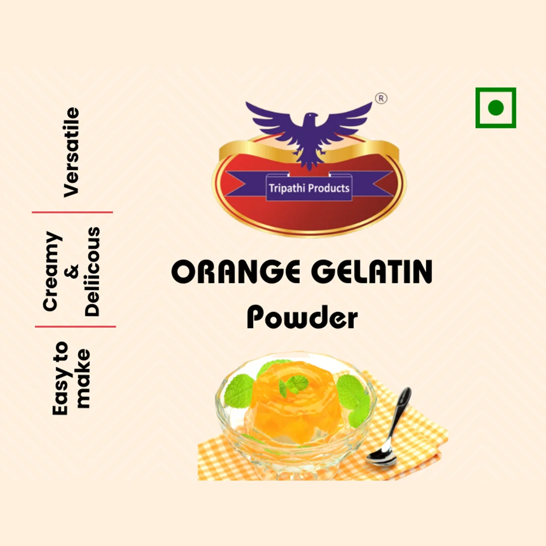 Orange flavoured Gelatin Powder
